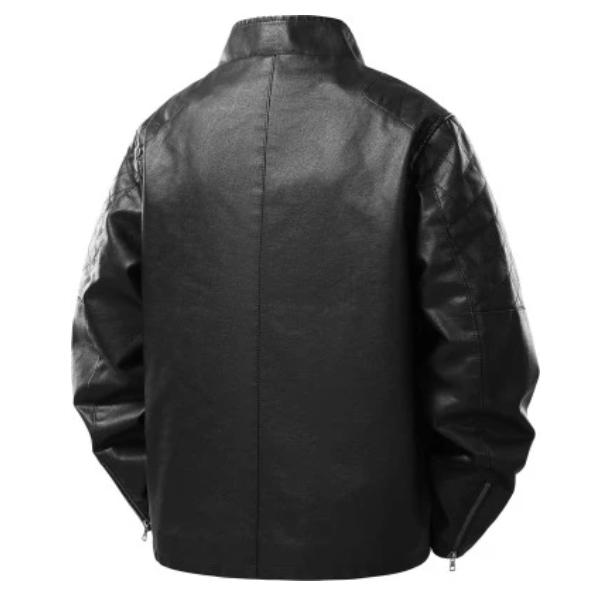 Autumn And Winter Men's Motorcycle Suit Simple And Versatile Leather Jacket Loose Leather Jacket