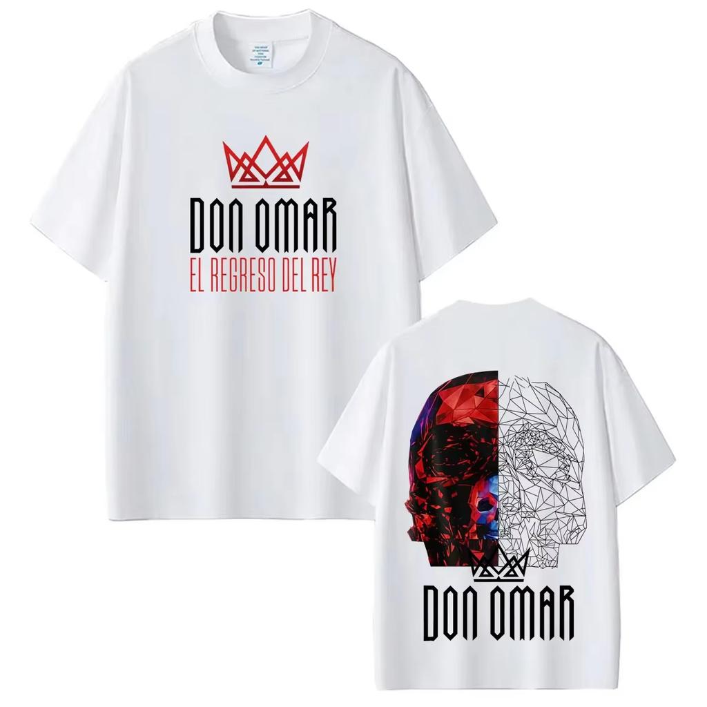 Summer Hot Sale Rapper Don Omar The Last King Tour 2026 Graphic T-shirts Unisex Fashion Hip Hop T Shirt Casual Hip Hop Streetwear Oversized T Shirt