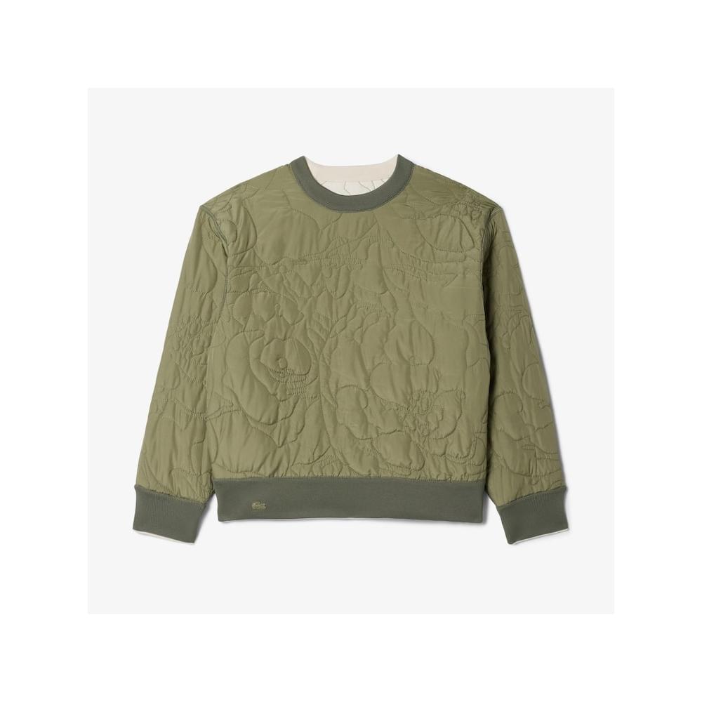 Lacoste Womens Flower Pattern Reversible Padded Sweatshirt Sf2686 54n Id8 q2nSf2686 54nId8