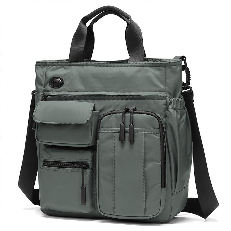 Men's Lightweight 14-inch Laptop Briefcase: Large Capacity Crossbody Shoulder Bag for Business Trips