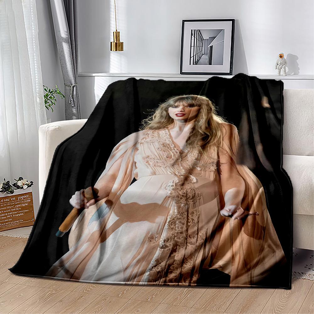 Taylor Swift Live Performance Flanelldecke - Weich und geeignet für Sofas, Betten, Büros, Reisen, alle Jahreszeiten, tolles Geschenk für Feiertage und Geburtstage.