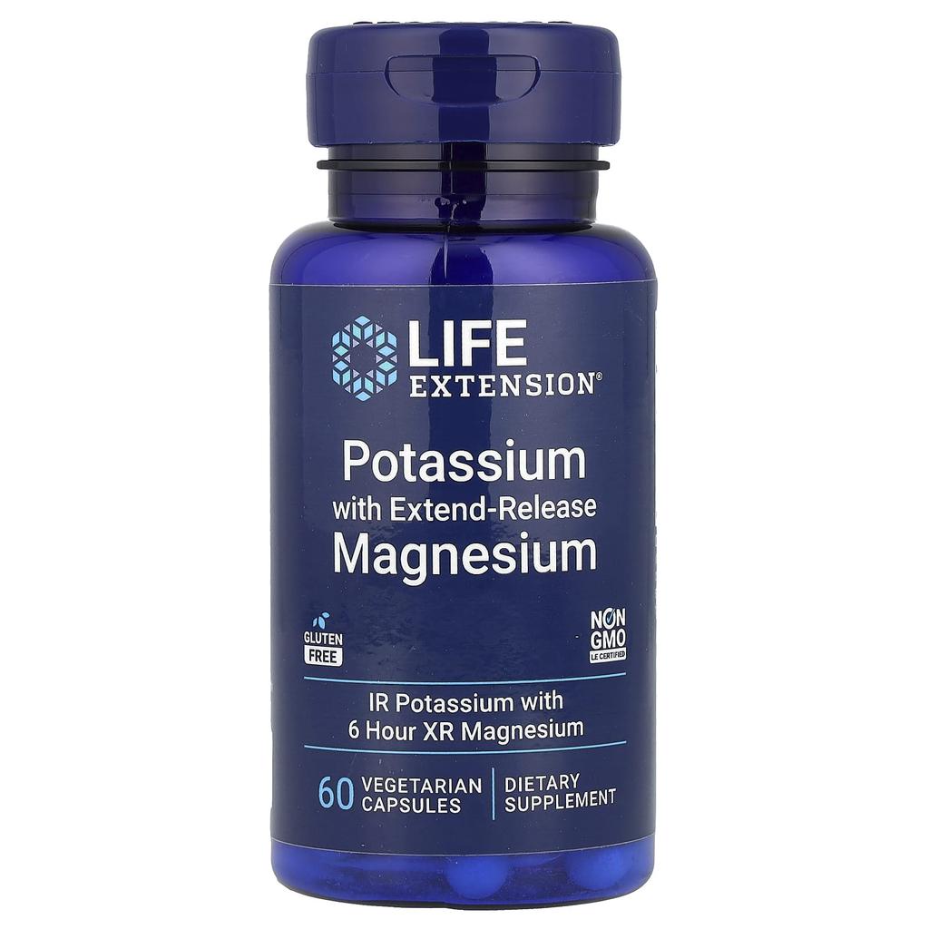 Potassium, Extended Release Magnesium, 60 Veggie Capsules