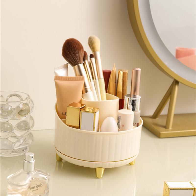 1PCS 360° Rotating Cosmetic Organizer Desktop Small Items Storage Shelf for Home Dresser, Bathroom Countertop, Desk Organizer.