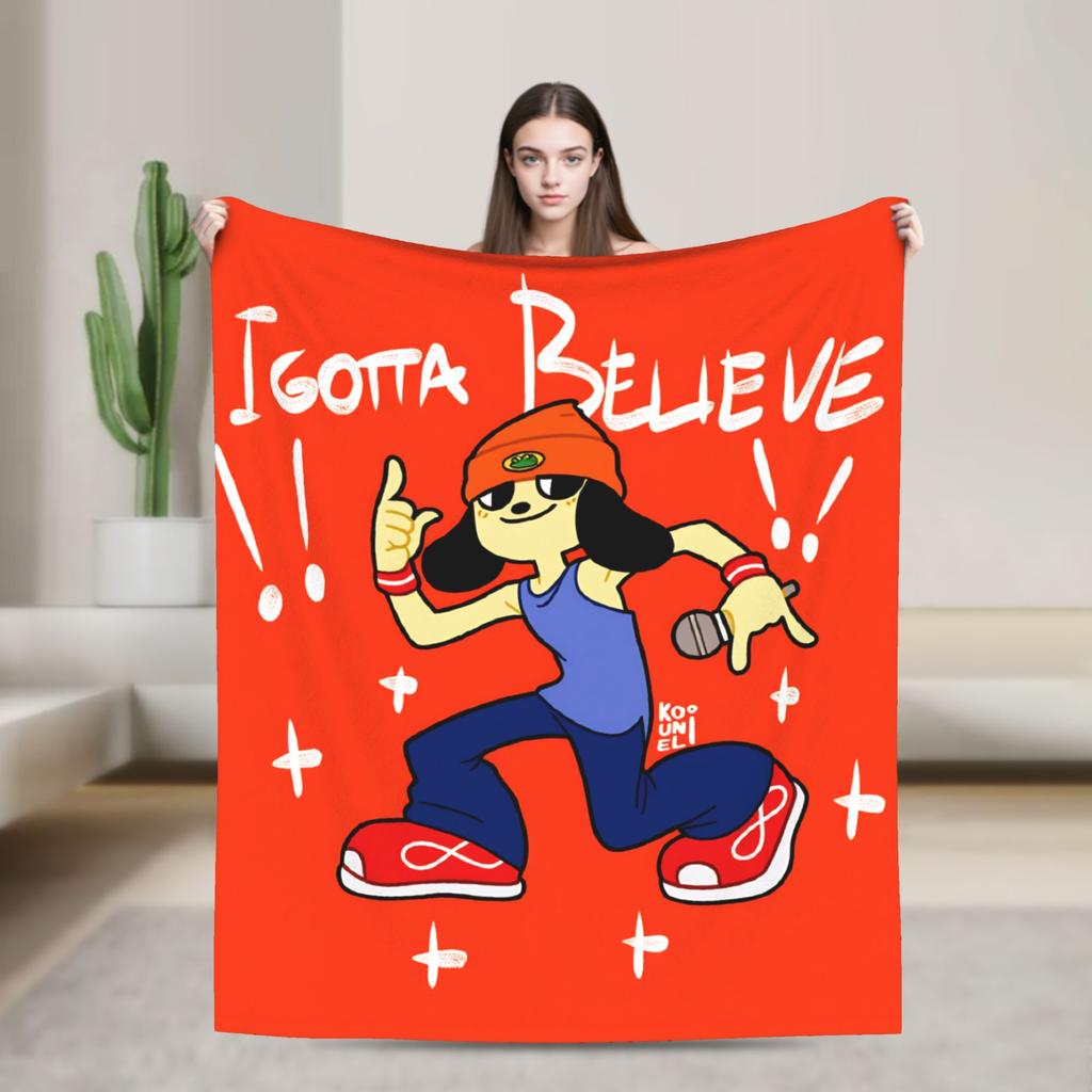Parappas The Rappers Blankets Quality Super Warm Throw Blanket Winter Airplane Travel Couch Chair Funny Bedspread