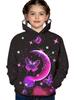 Sudadera para niña con estampado gráfico de mariposas, sudaderas con capucha de manga larga para niña, blusas de moda, tops casuales, sudadera para niña