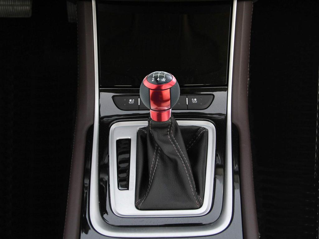 Abfer Round Shifter Knob Car Gear Stick Shifter Handle Fits Most Manual Automatic Vehicles Trucks 5-Speed (Red)