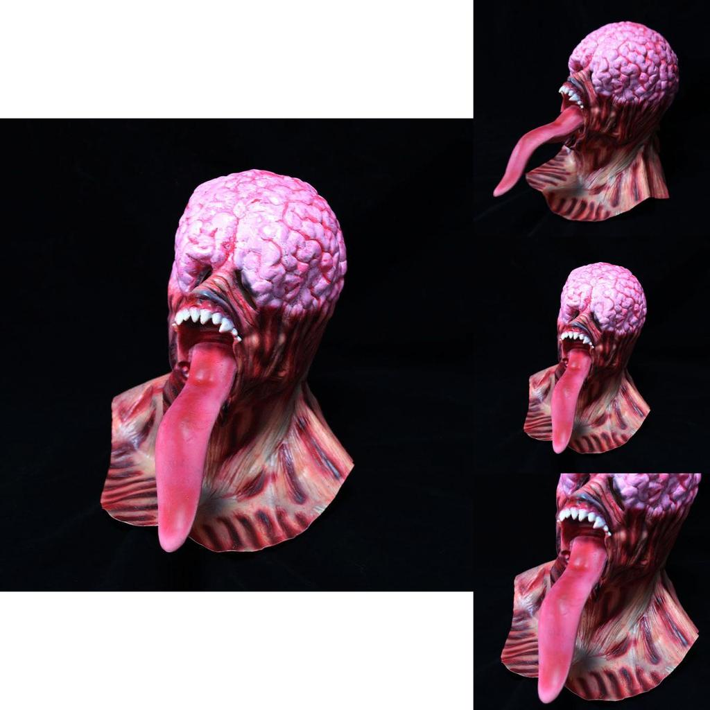 Horror Latex Mask With Long Tongue For Adult Halloween Costumes And Themed Parties