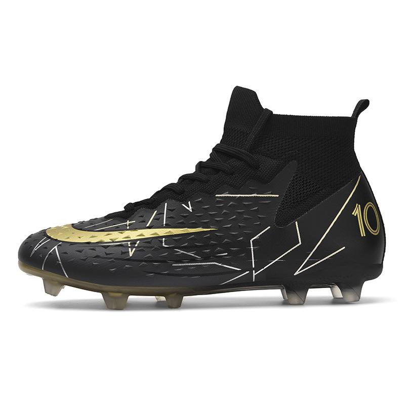Nové fotbalové boty s vysokým svrškem pánské a dámské venkovní sportovní dlouhé kolíky zlomené kolíky umělá tráva soutěžní tréninkové boty odolné proti opotřebení