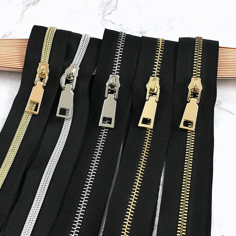 Meetee 2-10M 5# Metal/Nylon/Resin Zippers By Meter + Matching Zip Sliders Bag Clothes Zips Easy Repair Sewing Accessories