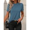 2026 Summer New Women's Solid Color Round Neck Short Sleeve Loose Casual T-Shirt