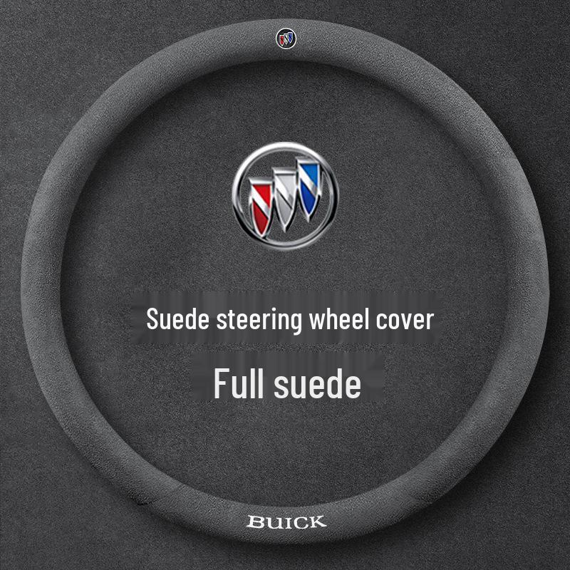 Buick Leather Steering Wheel Cover for Regal, Excelle, LaCrosse, Verano, GT, GL6, Encore, GL8, Envision.