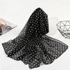 Thin Chiffon Polka Dots Printed Scarf Breathable Long Beach Silk Scarf Sun Protection Shawl  Travel