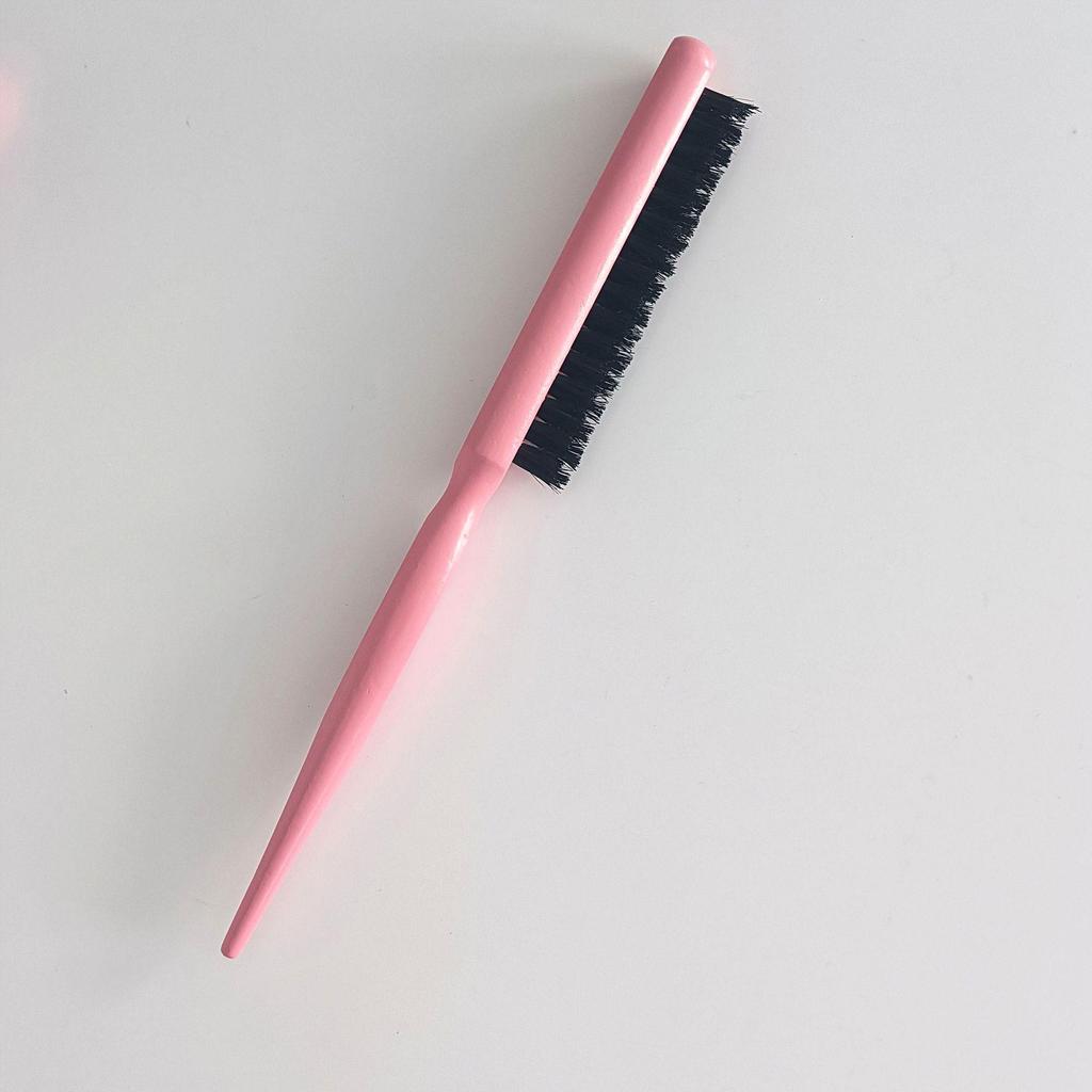 Cross-Border Triple Row Boar Bristle Styling and Teasing Comb with Pointed Tail