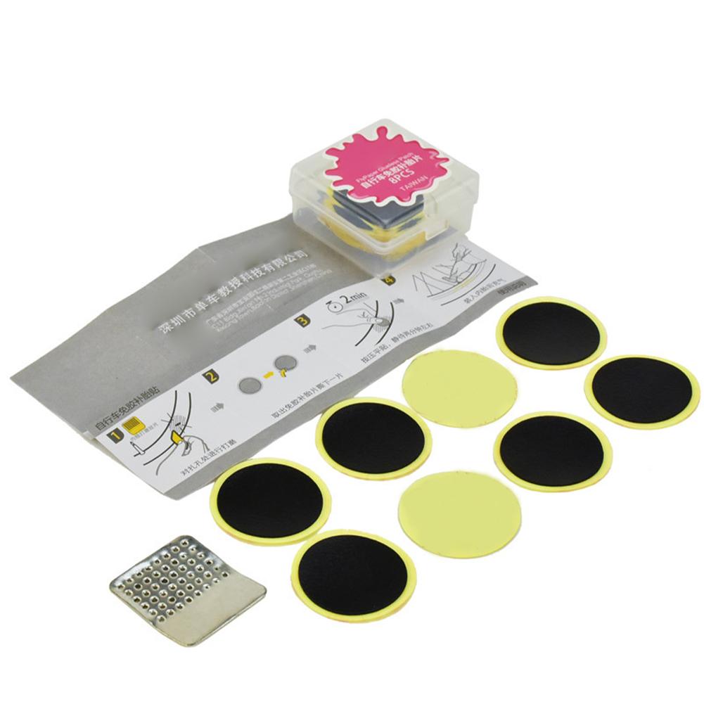 

8 шт. Мгновенные заплатки для ремонта велосипедных шин Бесклеевой самоклеящийся набор для проколов для велосипедных камерБыстросохнущие велосипедные аксессуары