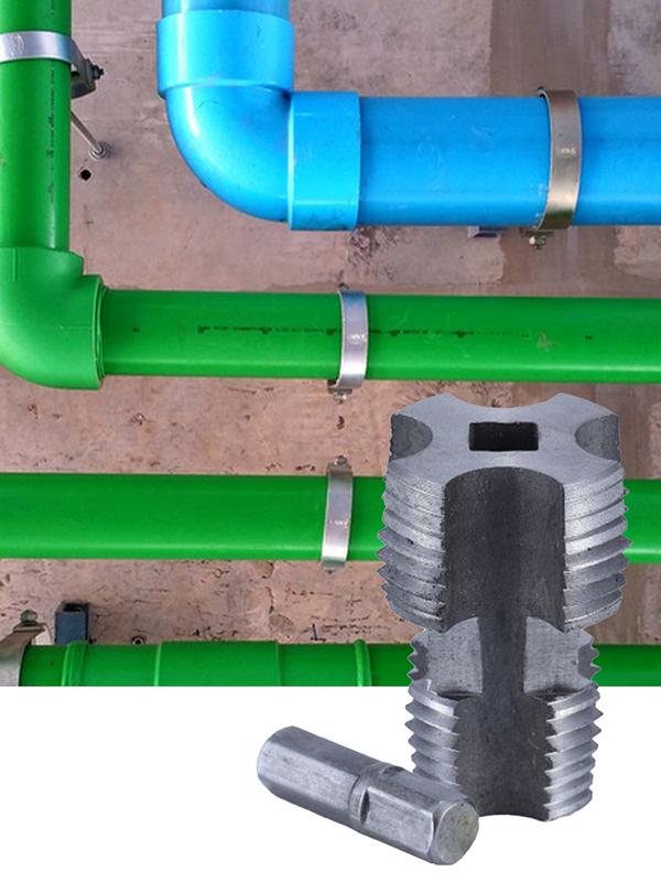 PVC Pipe Threader Kit Pipe Inner Hole Wire Opener Manual Threading Tool Double Head Water Pipe Inner Hole Wire Opener