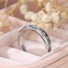 Simple, Smooth, Silver-colored Ring with Diamond Accents Niche, Lightweight Luxury Diamond Ring Versatile Accessories for Couples