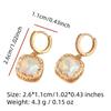 Trendy Blue Square Zircon Drop Earrings for Women Fashion Gold Color Earring Jewelry Party Accessories