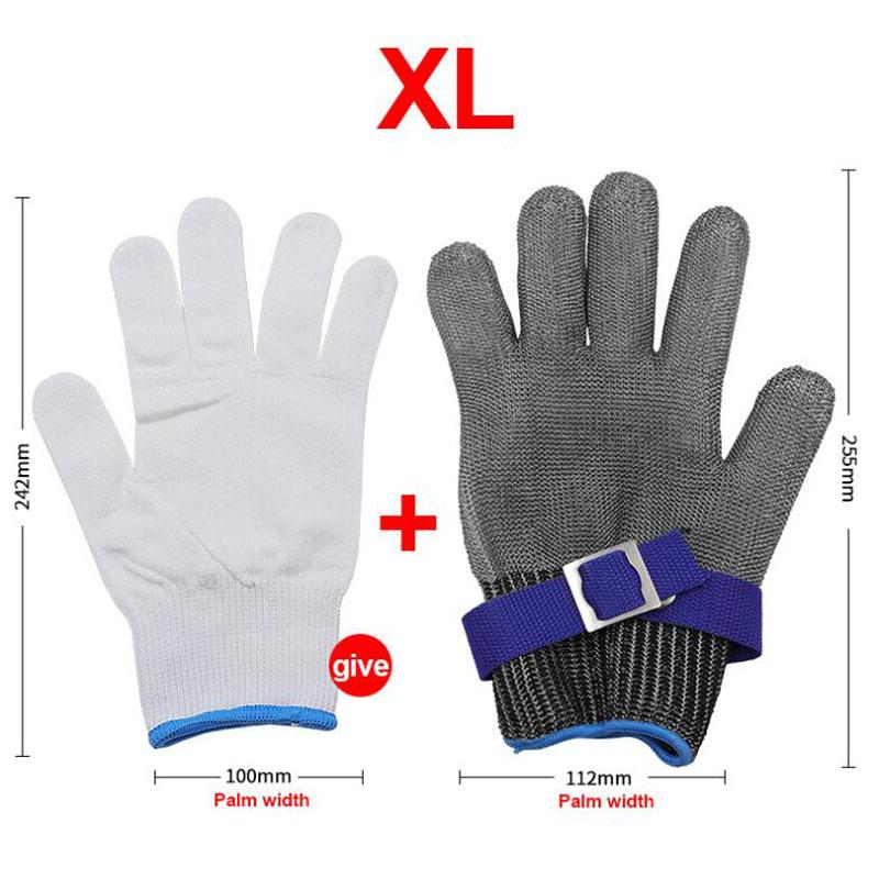 Stainless Steel Gloves Anti-cut Wear-resistant Slaughter Gardening Hand Protect Working Gloves Metal Mesh Butcher Kitchen Gloves