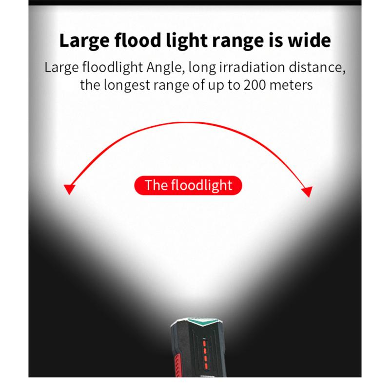 Bike Headlight 360xc2xb0 Rotation Portable Usb Charging Flashlight Range 200 M Multifunction Horn