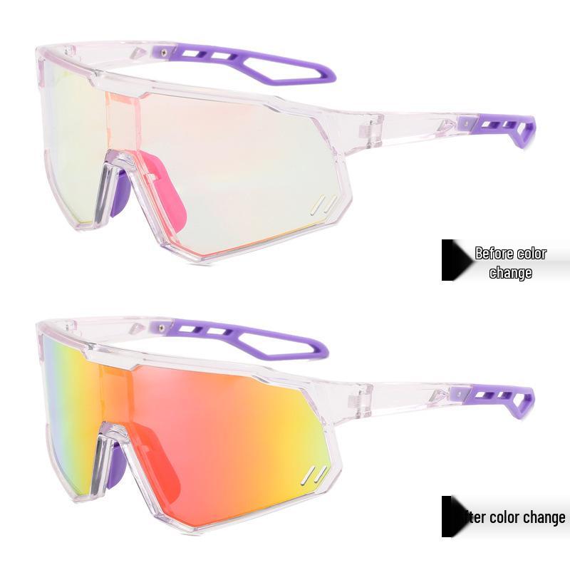 Colorful Photochromic Polarized Cycling Sunglasses with TAC Lens for Road and Mountain Sports