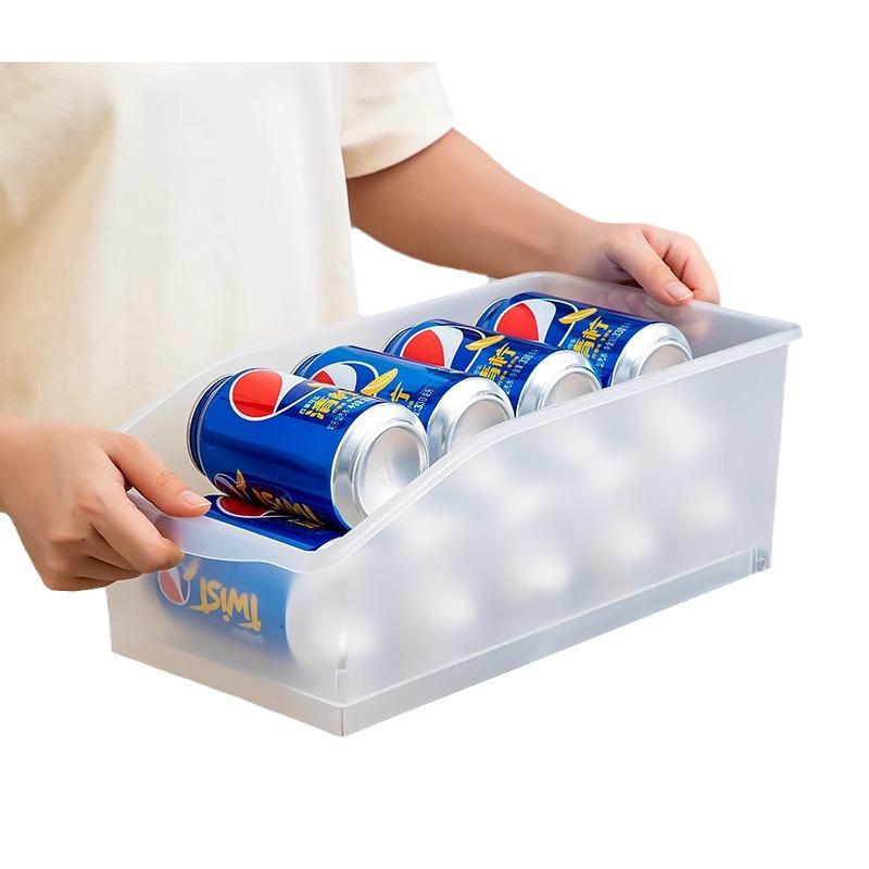 Dubbelskikts kylskåpsdryckesförvaringsorganisatör för öl- och colaburkar