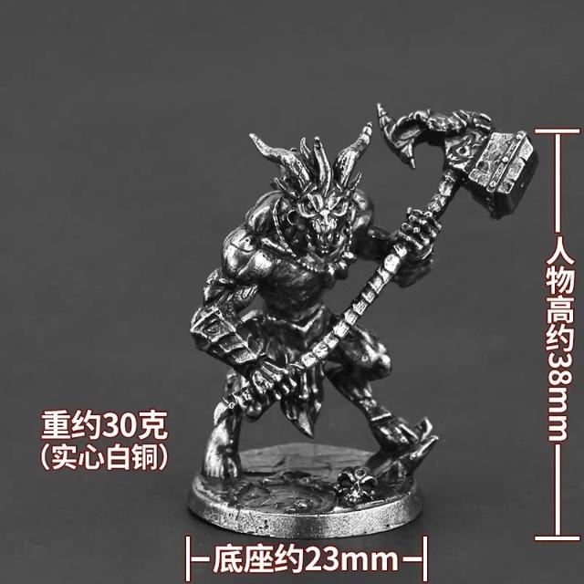 Metal Hell Abyss Demon Warrior Man Model Hand-made Finished Car Carrier Tabletop Game Chess Piece Jewelry Boy Ornaments Toy Gift