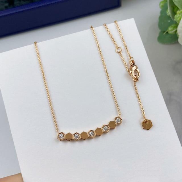 Classic High Jewelry 925 Sterling Silver Honeycomb Necklace Ladies Love Nest Pendant Luxury Fashion Brand Wedding Gift