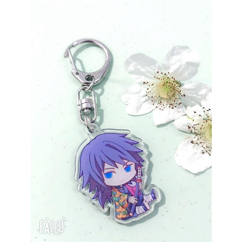 Anime Keychains Keychain Demon Slayer Kimetsu No Yaiba Acrylic Key Ring Cute Funny Cartoon for Friends