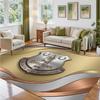 Everton Football Design Crystal Velvet Rug Soft Decorative Mat for Bedroom Entrance