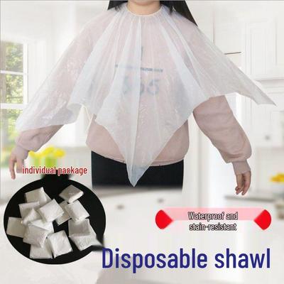 Free Shipping: Transparent Waterproof Salon Cape - Anti-Stain Neckline Apron for Hair Dye and Perming