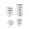 2/3Pcs Portable Insulated Lunch Container Set With Thermal Bag Stackable Stainless Steel Bento Box for School Work Picnic Travel