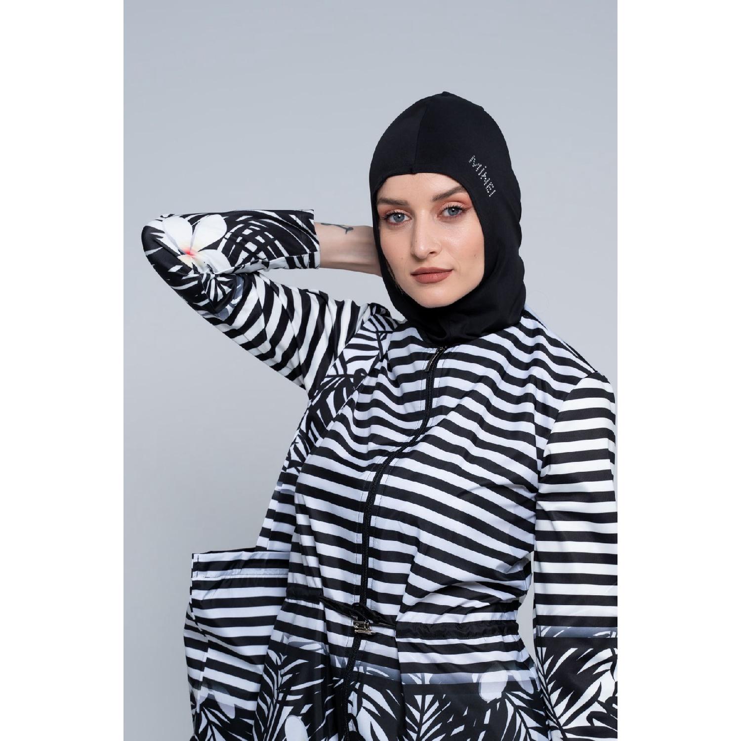 

Women s Black Stone Embroidered Hijab Bonnet чёрный