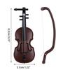 Mini Violins Ornament Miniature Violins Model with Stand for Case Dollhouse for Home Office Desktop Decoration for Doll House Musical Instrument