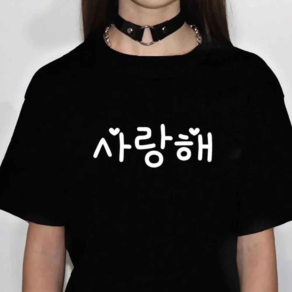 

Korean Printed Retro Style Printing Loose Short-sleeved T-shirt Woman with Summer Round Neck Top Sport Soft Tee Shirt S