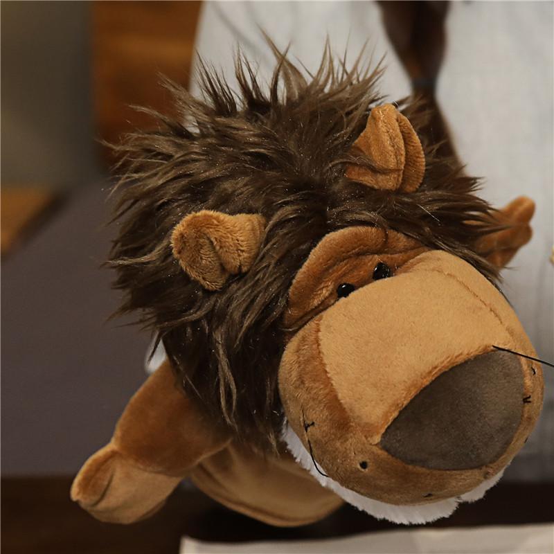 Cute Animal Hand Puppet Toy Gloves Open Mouth Can Move Dinosaur Lion Wolf Doll Tiger Children'S Gift