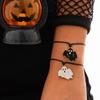 European & American Halloween Cartoon Bat Ghost Pendant Bracelet Set for Women