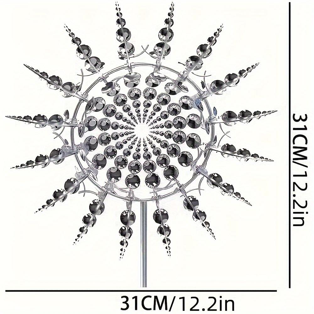 

Уникальная и волшебная металлическая ветряная мельница, 3D ветряная кинетическая скульптура, металлическая ветряная вертушка серебряный