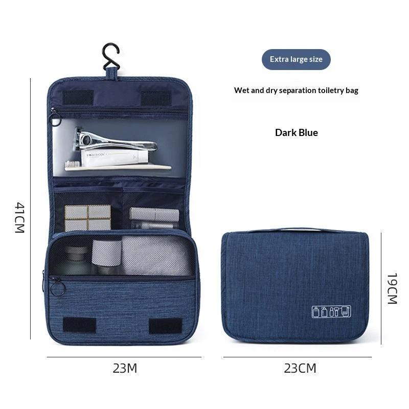 Waterproof Hanging Travel Toiletry Bag Sturdy Hook Large Capacity Multiple Pockets Organizer for Hotel Stay Travel Daily Use