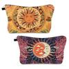 Sunflower Pattern, European and American, Makeup Bag, Handbag, Ladies', Multifunctional, Grooming and Storage Bag