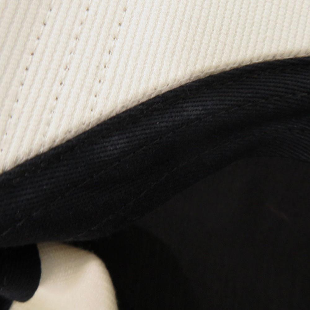 Used AUTHENTIC SAINT LAURENT PARIS 816864 3YR58 Logo Corduroy Baseball Cap Ivory
