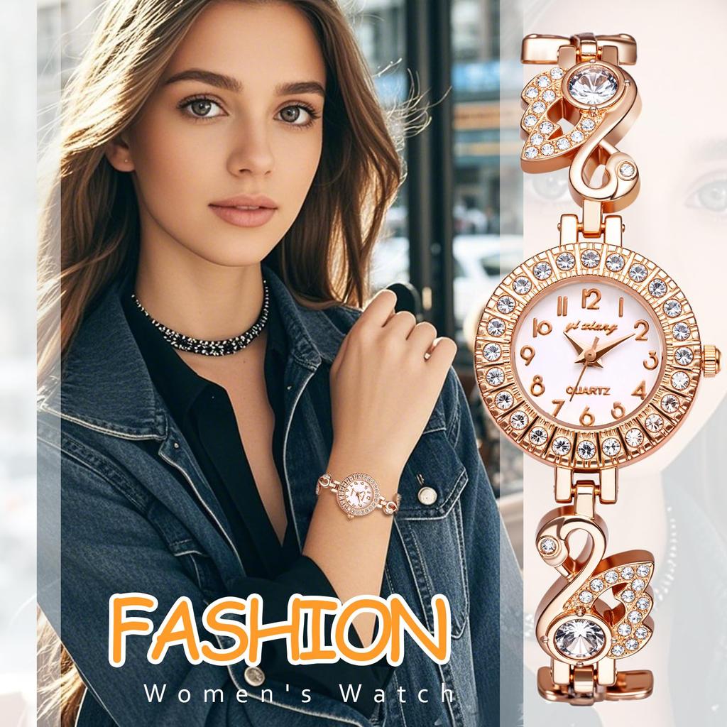 Funkelnde Uhr mit analoger stilvoller Diamant-Quarz-Modeuhr für Damen Perfektes Geschenk für Tag Süß, Damenanzeige Wasserdicht, Uhr, - Geburtstage,