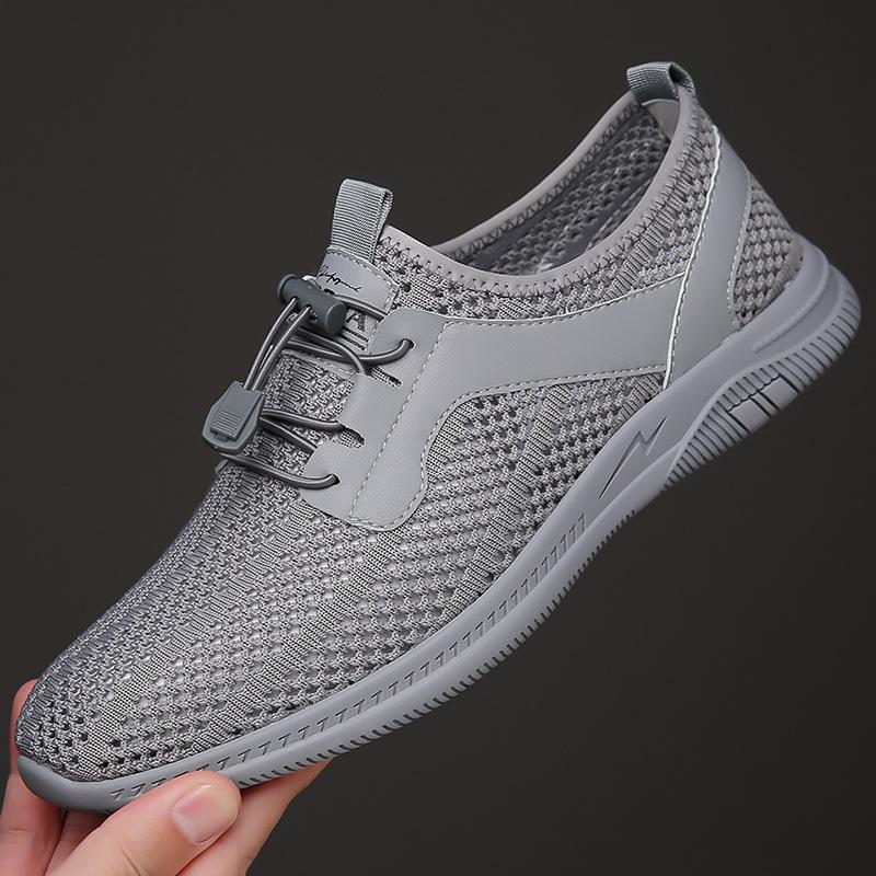 

2024 Новые мужские повседневные туфли Брендовые мокасины Дышащие кроссовки Мужские лоферы Мягкие кроссовки для вождения для бега Мужская обувь 44 серый