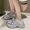 Brand Design Red Gray Girls Sneakers Fashion New Boys Chunky Sneakers Lovely Pink Dad Shoes Trendy Children Casual Shoes 35-43