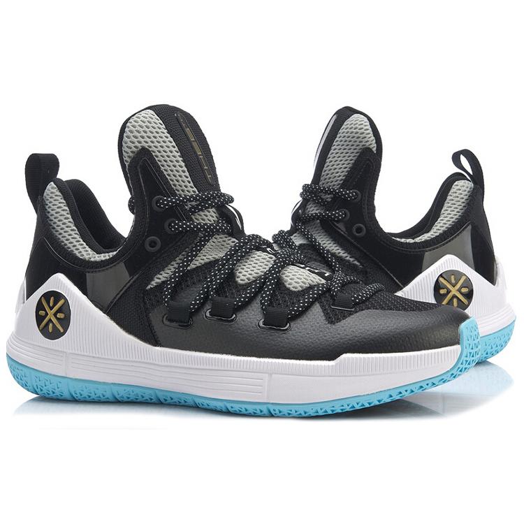 Li Ning 6th Person 2019 The Sixth Person Low top Basketball Shoes Men's Black White ABAP017-1