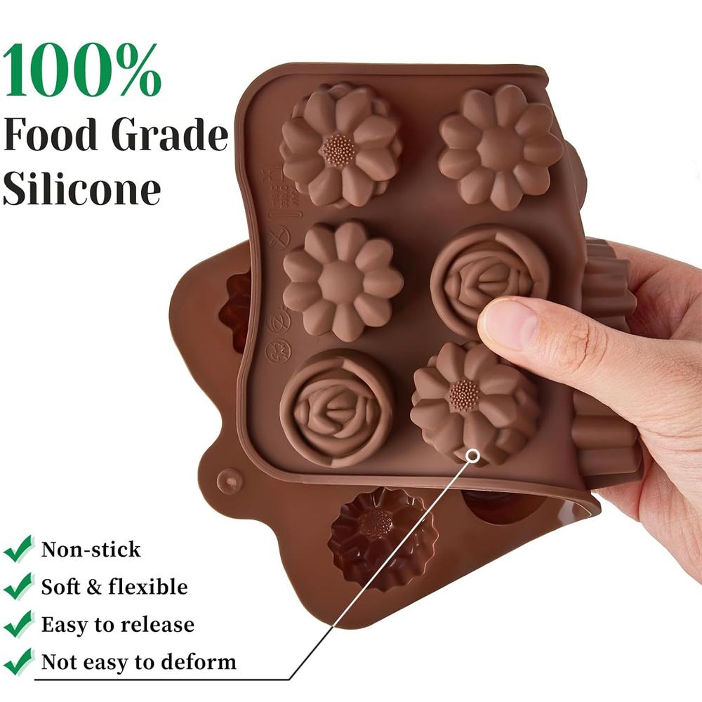 Silicone Molds for Chocolate Non-Stick Chocolate Candy Butter Molds Silicone Chocolate Mold for Delicious Chocolates Baking Tool