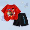 PAW Patrol Boys Casual Short Sleeve Tshirt Two Piece Sets Cartoon Printed Kids Shorts Set Children's Breathable Sweatsuit