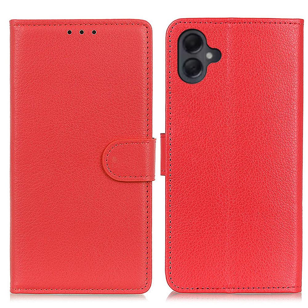 For Samsung Galaxy A06 4G Wallet Case PU Leather Phone Cover Litchi Texture