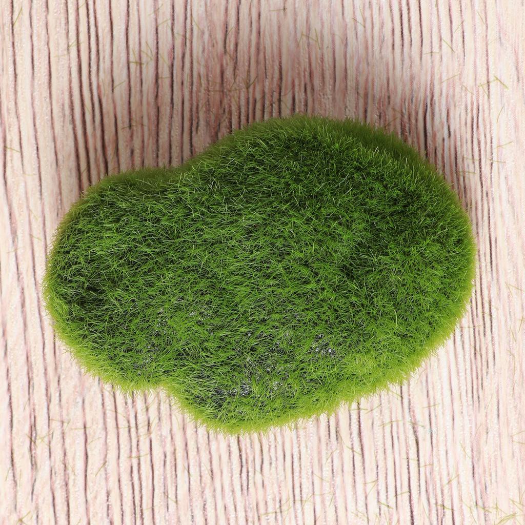 Artificial Moss Rocks Green Realistic Textured Stone Decor for Fairy Gardens Terrariums Miniature Landscaping Indoor Use Only