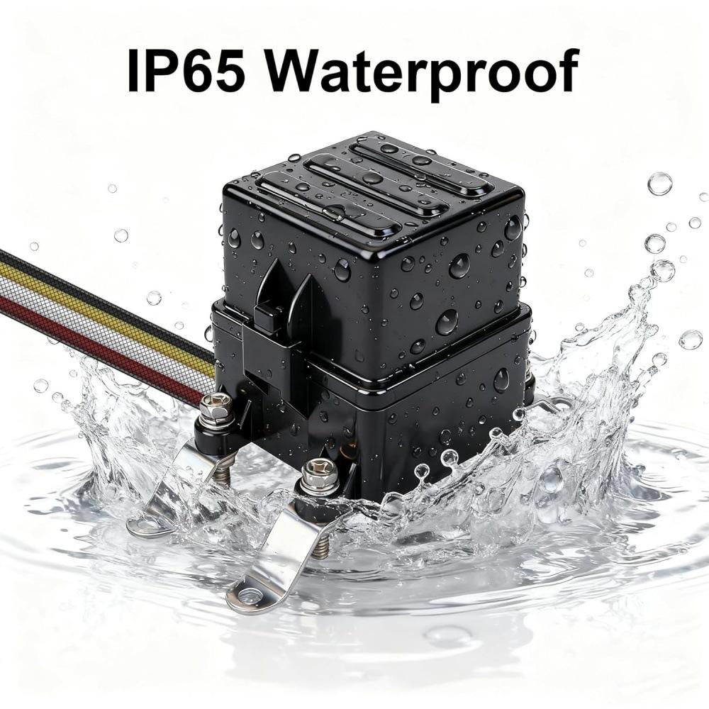 12V 24V 3 Way Waterproof Fuse Relay Box Blade Fuse Slots 4 5 Pin 40Amp Relay Fuse Relay Block For Cars Truck Marine Boat