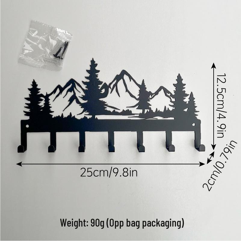 Настенная вешалка-крючок из кованого железа для ключей и домашнего декора